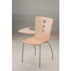 L Shaped Wooden Study Chair With Small Writing Table